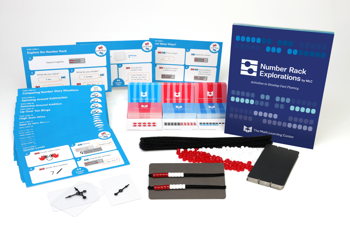 A display of Number Rack Explorations components